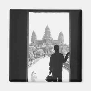 Aimant Angkor Cambodge, Porte & Personne Angkor Wat