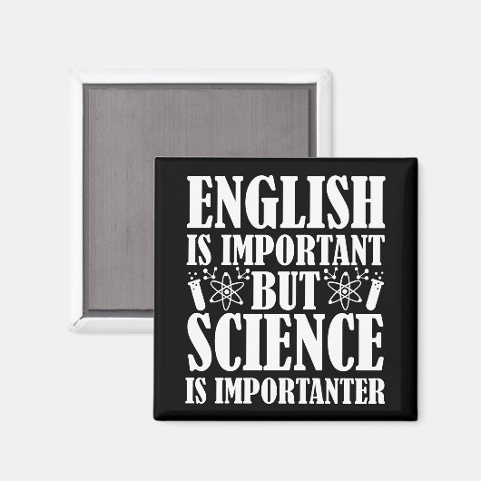 Aimant Anglais Important Mais Science Drôle Enseignant Di (Recto/Verso)
