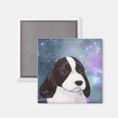 Aimant Anglais Springer Spaniel Puppy Magent (Recto/Verso)