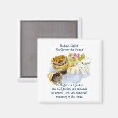 Aimant Angleterre Jardin Verse avec aquarelle peinture (Recto/Verso)