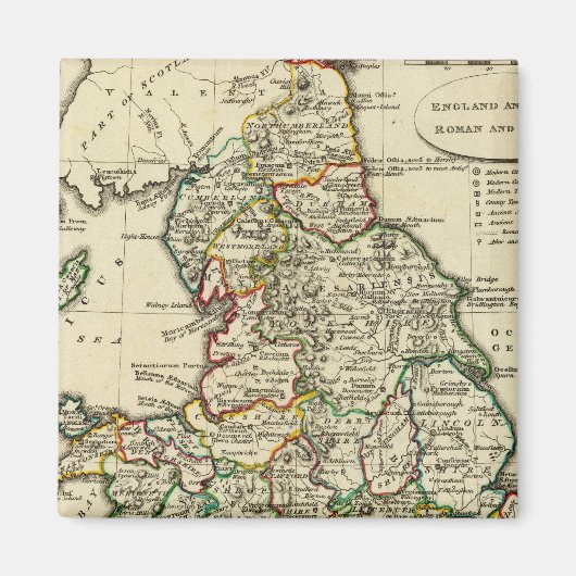 Aimant Angleterre, Pays de Galles romains, moderne (Devant)