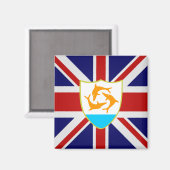 Aimant Anguilla Drapeau de haute qualité (Recto/Verso)