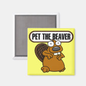 Aimant Animal de compagnie L'aimant Beaver (Recto/Verso)