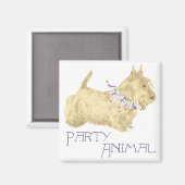 Aimant Animal de fête Scottish Terrier (Recto/Verso)