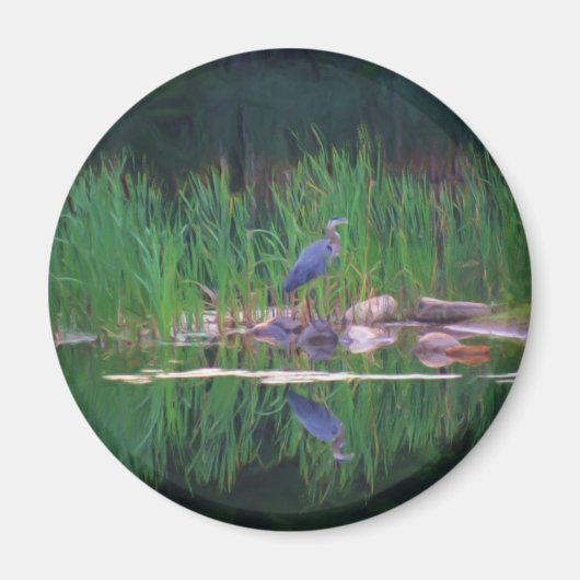 Aimant animal de peinture de réflexions bleues de  (Devant)