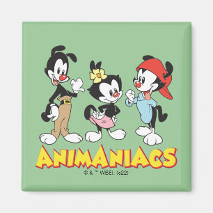 Aimant Animaniacs   Yakko, Dot et Wakko debout