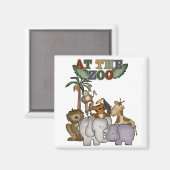 Aimant Animaux aux T-shirts et aux cadeaux de zoo (Recto/Verso)