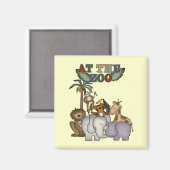Aimant Animaux aux T-shirts et aux cadeaux de zoo (Recto/Verso)