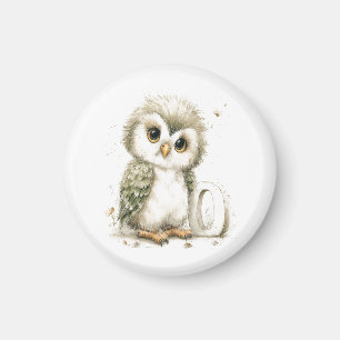 Aimant Animaux Bébés à l'Aquarelle Mignons avec Lettres d