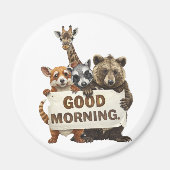 Aimant Animaux, Bonjour, (Devant)