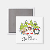 Aimant Animaux C'est Noël (Recto/Verso)