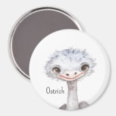 Aimant Animaux d'autruche mignons (Recto/Verso)