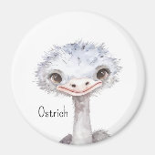 Aimant Animaux d'autruche mignons (Devant)