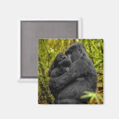 Aimant Animaux de bébés cutest | Gorilla & bébé (Recto/Verso)