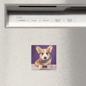 Aimant Animaux de bébés cutest | Halloween Corgi (In Situ (Lave-vaisselle))