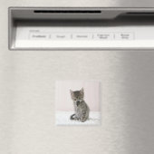 Aimant Animaux de bébés cutest | Licking Tabby Kitten (In Situ (Lave-vaisselle))