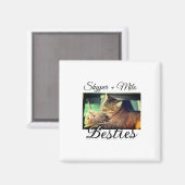 Aimant Animaux de compagnie amis besties ajouter nom anim (Recto/Verso)