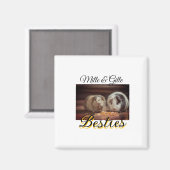 Aimant Animaux de compagnie amis besties ajouter nom anim (Recto/Verso)