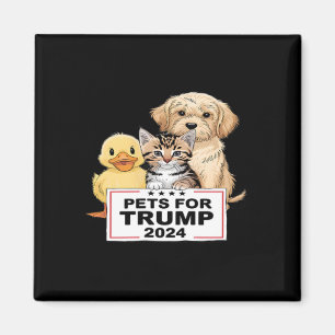 Aimant Animaux de compagnie pour Trump Funny Vote Preside