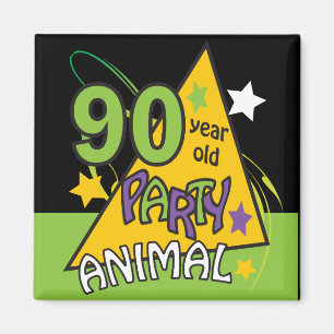 Aimant Animaux de fête de 90 ans   90e anniversaire
