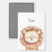 Aimant Animaux de lion mignons (Recto/Verso)