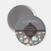 Aimant Animaux de safari Motif Art de nurserie Cadeau Bab (Recto/Verso)