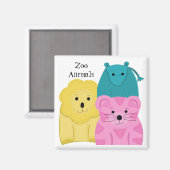 Aimant Animaux de zoo bébé (Recto/Verso)