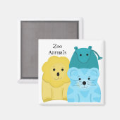 Aimant Animaux de zoo bébé (Recto/Verso)