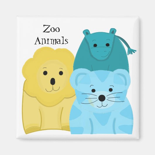 Aimant Animaux de zoo bébé (Devant)