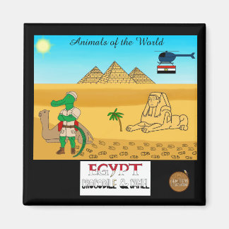 Aimant Animaux du Monde, Égypte : Crocodile & Chameau