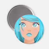 AIMANT ANIME CARTOON GIRL (Recto/Verso)