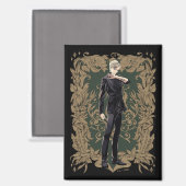 Aimant Anime Draco Malfoy Cadre Ornate (Recto/Verso)