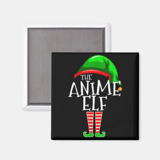 Aimant Anime Elf Group Matching Family Christmas Gift Hol (Recto/Verso)