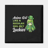 Aimant Anime Girl Comme Une Fille Régulière Mais Luckier (Devant)