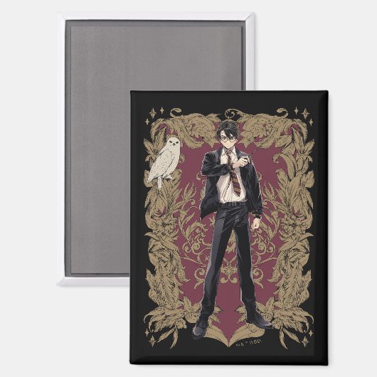 Aimant Anime HARRY POTTER™ Cadre Orné (Recto/Verso)
