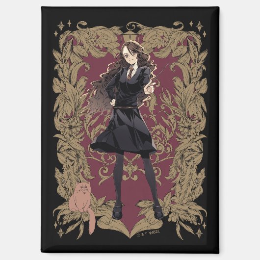 Aimant Anime Hermione Granger Cadre Orné (Recto)