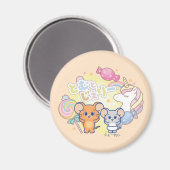 Aimant Anime Magique Candyland avec Jerry et Tuffy (Recto/Verso)