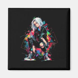 Aimant Anime Manga Graphisme Polygone Art Anime