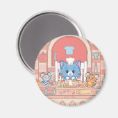 Aimant Anime Tom, Jerry et boulangerie Tuffy (Recto/Verso)