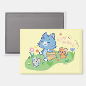 Aimant Anime Tom, Jerry et Tuffy Picnic (Recto/Verso)