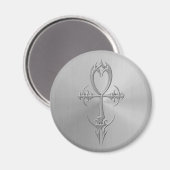 Aimant Ankh gothique en acier inoxydable (Recto/Verso)