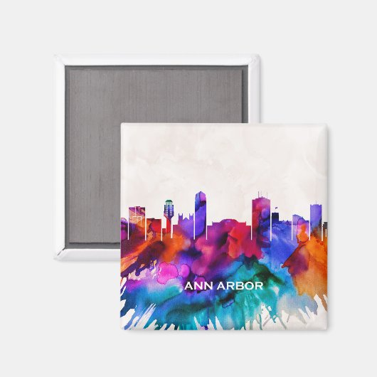Aimant Ann Arbor Skyline (Recto/Verso)