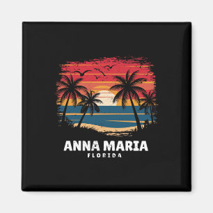 Aimant Anna Maria Beach Floride Surfboarder Palmier Souve