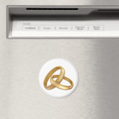 Aimant Anneaux Mariages d'or entrelacés (In Situ (Lave-vaisselle))