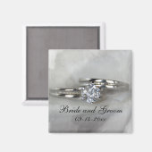 Aimant Anneaux mariages sur Gris (Recto/Verso)