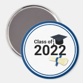Aimant Année de diplôme classe élégante de 2022 (Recto/Verso)