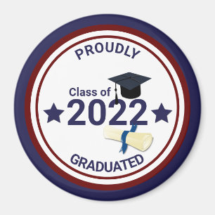 Aimant Année de diplôme classe élégante de 2022