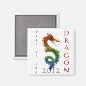 Aimant Année de l'aimant Dragon 2012 (Recto/Verso)