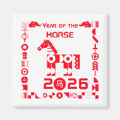 Aimant Année du cheval 2026 (Devant)