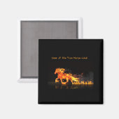 Aimant Année du Cheval 2026 (Cheval de Feu) (Recto/Verso)